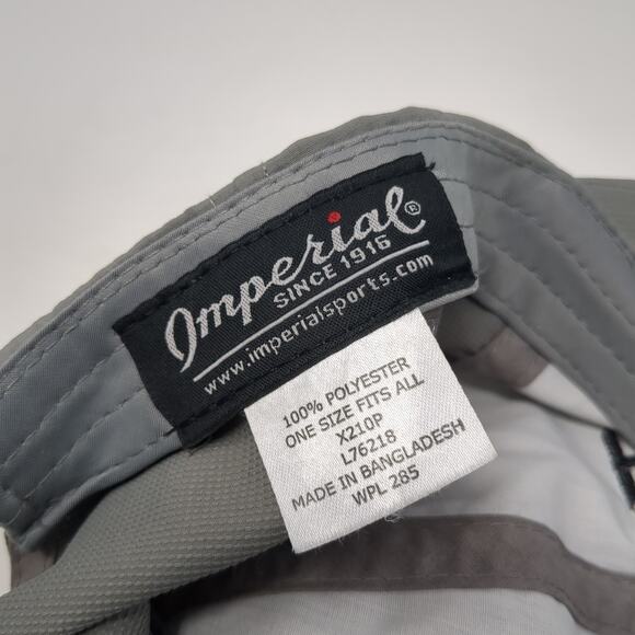 Turn 11 Strapback Baseball Cap Gray One Size Adjustable Embroidered Imperial - Picture 8 of 8